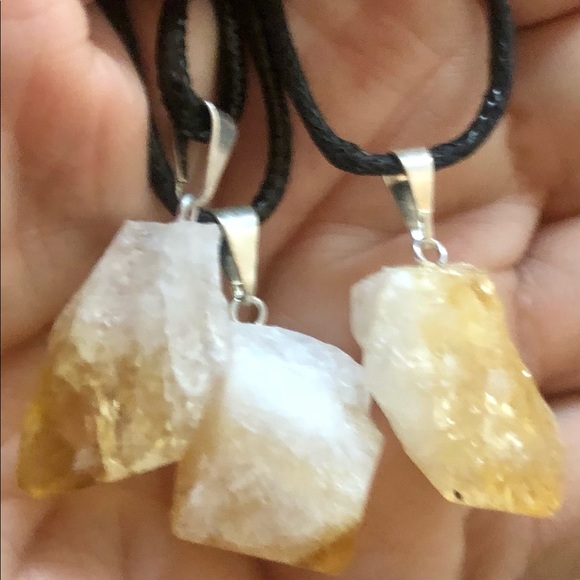 Citrine Natural Nugget Pendant - Picture 3 of 4